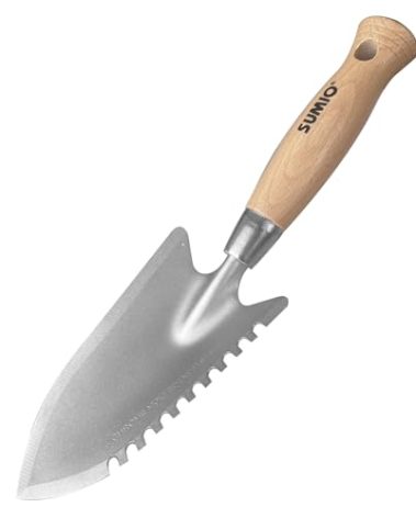 SUMIO 11.6" Weeding Trowel with Serrated Edge, Alloy Steel Digging Trowel Garden Shovel for Digging, Planting, and Loosening Soil