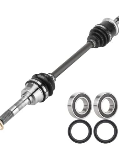 Front Left/Right CV Axle & Wheel Bearing Kit for Kawasaki Mule 4010 3010 2510 4x4 Diesel 2001 2002 2003 2004 2005 2006 2007 2008 2009 2010-2022; CV Axle Drive Shaft for 39158-1102, 59266-0034