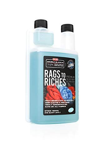 P & S PROFESSIONAL DETAIL PRODUCTS - Rags to Riches - Premium Microfiber Detergent, Deep Cleans and Restores, Safe on All Fabrics, Highly Concentrated, Next Generation Cleaning Technology (1 Quart)
