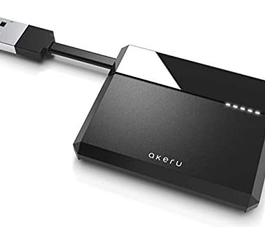 AKERU Portable CAC Card Reader DOD Military Smart Card Reader, Universal Compatibility, for Mac/Windows with LED Indicator, Compact PIV & ID Chip Card Reader, Cable Management [EAO-10]