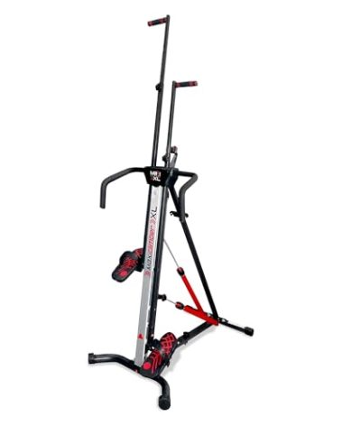 MaxiClimber Vertical Climber Exercise Machine, Home Gym Stepper for Cardio and Strength Training Total Body Workouts with Fitness App, XL-2000, Red