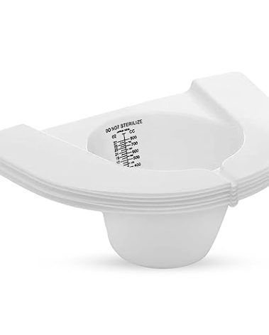 Caremax Supply Urine Collection Hat for Toilet – Pack of 5 – Frosted Urine Measuring Container with Clear Readings – Sturdy and Durable – Universal