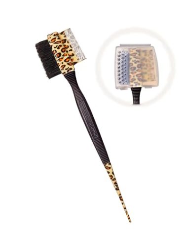 Red by Kiss Professional 3-IN-1 Edge Brush with Case – 100% Pure Boar Bristle Brush, Fine Tooth Comb & Rat Tail End for Precision Styling, Edge Control & Hair Parting