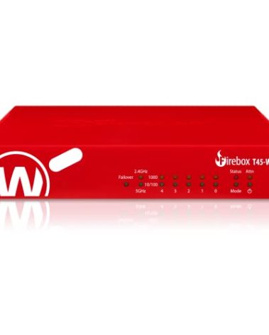 Trade Up to - WatchGuard Firebox T45-W-PoE Network Security Appliance with 3 Year Basic Security Suite License - Advanced Firewall, VPN, Intrusion Prevention (WGT48413-US)