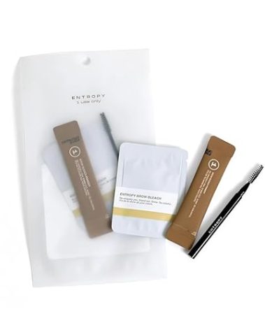 ENTROPY MAKEUP One-Use Brow Bleach Kit, Quick & Easy Eyebrow Lightening for All Hair Colors, Eyebrow Kit, Single Application, Gentle Formula, Lasts Up to 4 Weeks