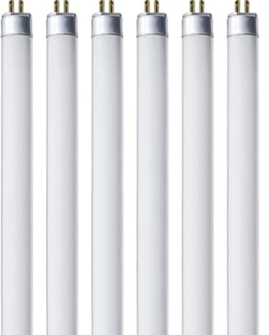 BULBMASTER F8T5 CW Fluorescent Bulbs 12 Inch - F8 T5 8W Cool White 4100K 12" Under Cabinet Light Bulbs Linear T5 380 Lumens - Under The Counter Small Fluorescent Light Bulb - Pack of 6