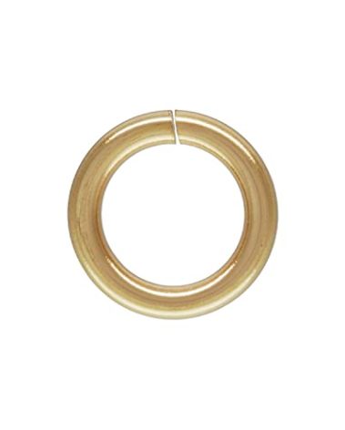 JewelrySupply Open Jump Ring 4.5mm 14 Karat Solid Yellow Gold