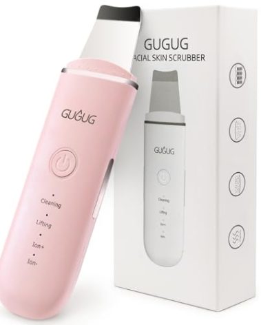GUGUG Skin Scrubber Face Spatula - Skin Spatula Blackhead Remover Pore Cleaner with 4 Modes, Skin Care Tools-Pink