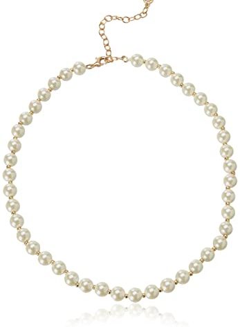 Anne Klein "Perfectly Pearl" Pearl Collar Necklace, 16" + 3"