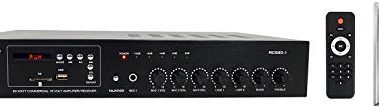 Rockville RCS80-1 70v Commercial Amp w/Bluetooth+Stainless Wall Volume Control