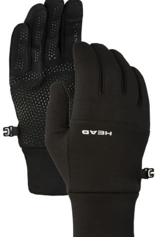 HEAD Multi-Sport Running Gloves with SENSATEC-Black (Medium)