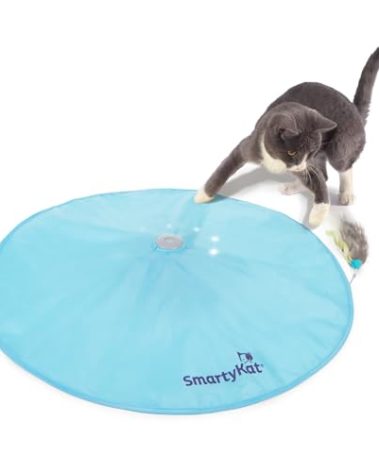 SmartyKat Hot Pursuit Electronic Concealed Motion Cat Toy, Unpredictable Erratic Movement Mimics Prey for Active Hunting for Cats & Kittens, Battery Powered