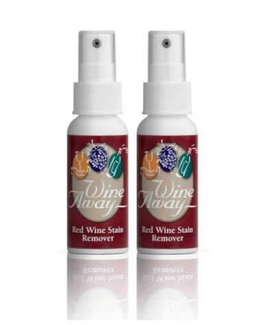 Wine Away Red Wine Stain Remover - Removes Wine Stains from Fabric and Carpet - Travel-friendly size - On the Go Stain Remover - Fresh Citrus Scent - 2-OZ., Set of 2