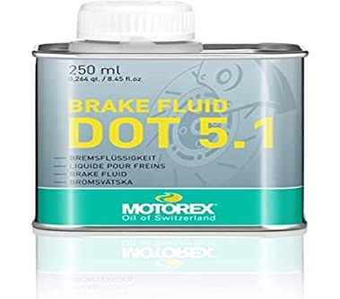 Motorex 300287 Hydraulic Brake and Clutch Systems Dot 5.1 Brake Fluid, 0.25 Liters