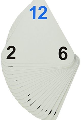 LEARNING ADVANTAGE Original Triangle Flash Cards | Multiplication and Division | Set of 20 | Math Games and Flash Cards | Home or Classroom Math