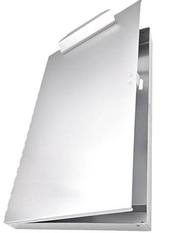 11x17 Clipboard Aluminum Storage Box Featuring a High Capacity Clip