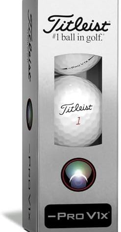 Titleist Pro V1X Left Dash Golf Balls - New Sleeve - 3 Balls