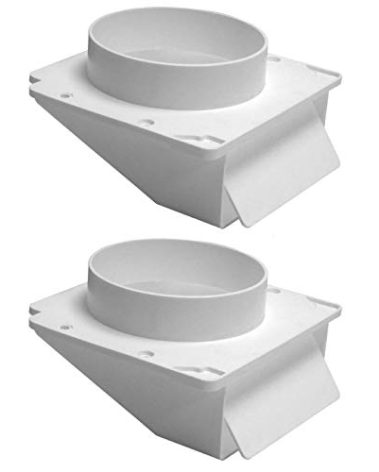 Lambro Industries 143WP Lambro"dustries"dustries Plastic Under Eave Vent, 4In, White, 2-Pack