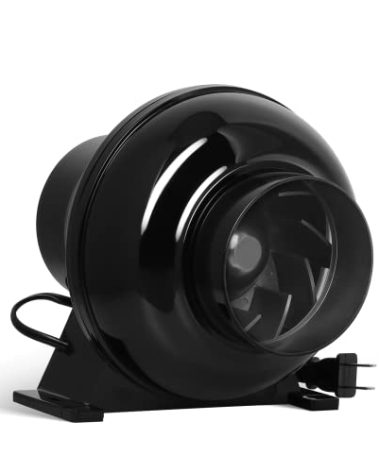 iPower 4 Inch 230 CFM Inline Duct Ventilation Fan Quiet Vent Blower for Hydroponics Grow Tent, Greenhouse Air Circulation, Upgrade