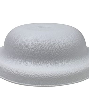 American Built Pro Cleanout Cover Plate Bell Design Includes One #14 Screw, Size 7.25 Inch Round White Color Built With High Impact Recycled Plastic Ideal For Hiding Open Drains