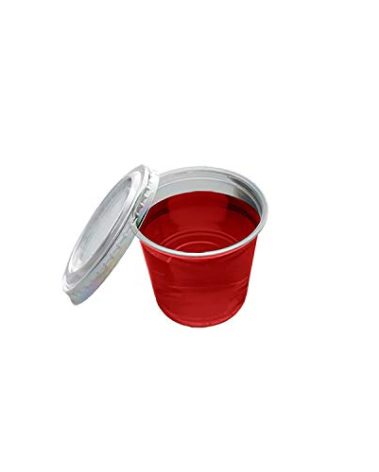 Party Essentials Squeezable Plastic Gelatin/Jello Shot Glasses/Portion Souffle Cups/Condiment Sauce Containers with Lids, 100 Sets, 2 oz. Clear