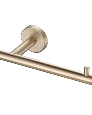 JQK Champagne Bronze Toilet Paper Holder, 5 Inch Tissue Paper Dispenser for Bathroom, 304 Stainless Steel Thick 0.8mm Wall Mount, TPH100-CB