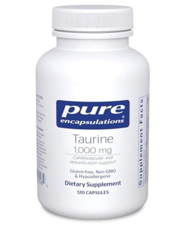 Pure Encapsulations Taurine 1,000 mg - Supports Heart Health & Detox - Essential Amino Acid - Liver & Gallbladder Health* - Vegan & Gluten Free - 120 Capsules