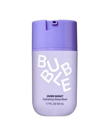 Bubble Skincare Over Night Hydrating Sleep Mask - Gentle Exfoliating Overnight Face Mask for Skin Barrier Repair - Formulated with Mandelic Acid & Sodium PCA to Hydrate, Brighten & Soothe Skin (50ml)
