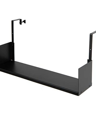 Wallniture Libro Cubicle Shelf 24" Cube Storage Organizer Bookshelf with Cubicle Hooks, Home Office Desk Organizer (Black)