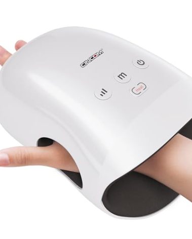 CINCOM Hand Massager - Cordless Hand Massager with Heat and Compression for Arthritis and Carpal Tunnel, Gifts for Women(White)