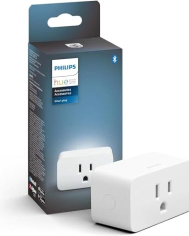 Philips Hue Smart Plug, White - 1 Pack - Turns Any Light Into a Smart Light - Control with Hue App - Compatible with Alexa, Google Assistant, and Apple HomeKit