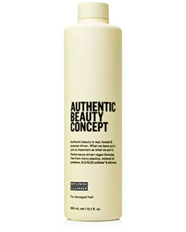 Authentic Beauty Concept Replenish Cleanser | Nourishing & Cleansing Shampoo for Damaged Hair | Strengthens Hair Fiber | Vegan & Cruelty-free | Silicone-free | 10.1 fl. oz.