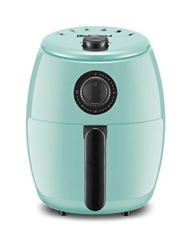 Elite Gourmet EAF-0201BL Personal Compact Space Saving Electric Hot Air Fryer Oil-Less Healthy Cooker, Timer & Temperature Controls, 1000W, 2.1 Quart, Mint