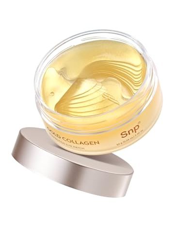 SNP 125Da Collagen + 24K Gold Perfection Eye Patch | Nourishing Under Eye Patches for Wrinkles and Dark Spots | Under Masks for Puffy Eyes and Dark Circles | Korean Collagen Skincare | 60 Patches