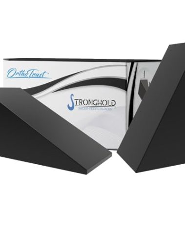 OrthoTrust StrongHold Pelvic Sacral Blocks Set High-Density Foam Wedges - Black Color Set