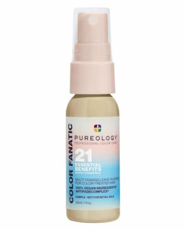 Pureology Color Fanatic Multi-Tasking Leave-In Spray, 21 Benefits for All Hair Types, Heat Protection, Detangling & Frizz Control, Infused with Coconut & Camellia Oils, Color Safe, Vegan, 1 Fl Oz