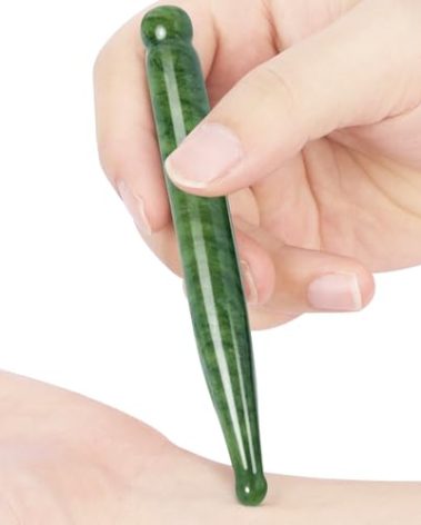 ideayard Jade Gua Sha Scraping Massage Tools,Massage Wand Acupuncture Therapy Stick Point Treatment