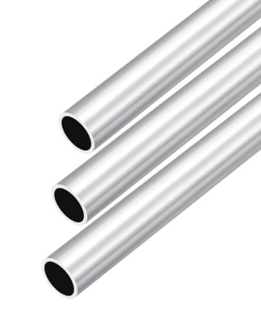 DMiotech 3Pack (23mm OD x 19mm ID) 6063 Aluminum Round Tube 300mm Length Industry Metal Tubing for Machinery Frame Construction DIY Projects