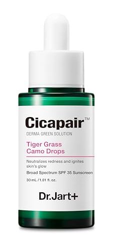 Dr.Jart+ Cicapair Tiger Grass Camo Drops Tinted Serum SPF 35 with Centella Asiatica | Skin Tint | Korean Skin Care Makeup Hybrid, 1.01 Fl Oz