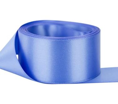 Ribbon Bazaar Double Faced Satin - Premium Gloss Finish - 100% Polyester Ribbon for Gift Wrapping, Crafts, Scrapbooking, Hair Bow, Decorating & More - 7/8" Wisteria 50yd Spool