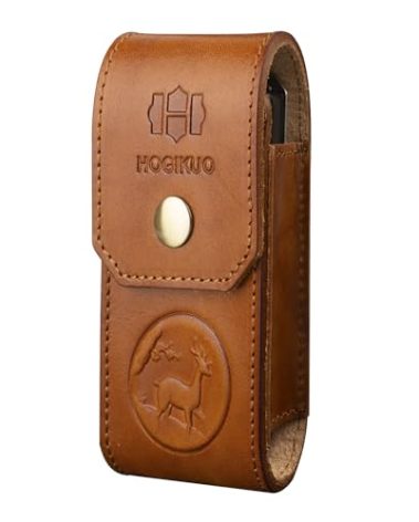 HOGIKUO Leather Multitool Sheath，Multi Tool Holster for Leatherman, Gerber, SOG and Similar Folding Tools 4" to 4.5"