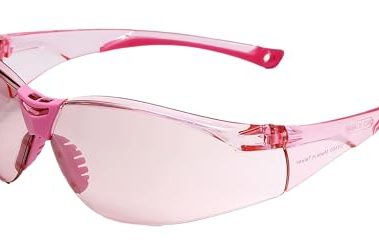 Medspex Pink FL-41 Tinted Safety Glasses Blue Light Sensitivity Men Women Indoor Outdoor Fluorescent Photophobia ANSI Z87.1