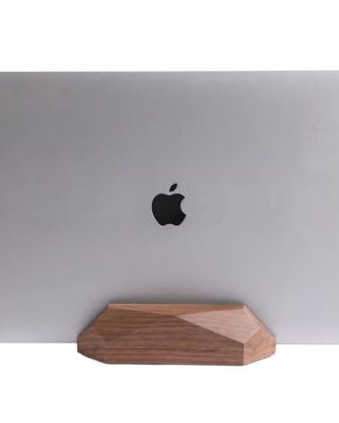 Nuvograin Adjustable Vertical Laptop Stand, MacBook Holder Wood, Wooden Laptop Stand,Vertical Laptop Holder for Desk, Width Adjustable Dock Fits All MacBook/Surface Pro