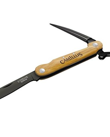 Camillus 7.5” Folder W/Marlin Spike Knife/Bamboo Handle/CARBONITRIDE Titanium™ / AUS-8