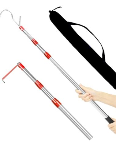 TOKPELA Cargo Grabber Reach Retriever Tool, Truck Cargo Grabber, 6.3FT Telescoping Pull Pole with 2 Hook, Grabber Reach Tool for Pickup Truck Bed, Heavy Duty Truck Accessories