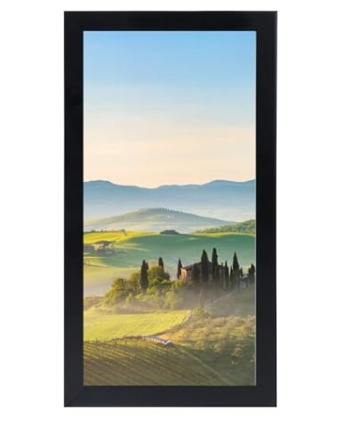 HUKONHEP 8x18 Black Picture Frames, Photos Frame with Plexiglass, Wall Gallery Photo Frames, Horizontal and Vertical for Wall Mounting, Home Office Decoration