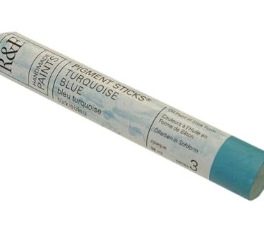 R&F Handmade Paints - Professional Oil Pigment Stick, Turquoise Blue, 38 ml