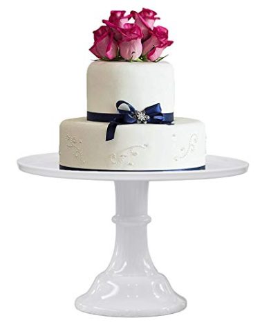 KLASKWARE Round Cake Stand White 11" Melamine Cake Display Stand Dessert Cupcake Display Tray for holiday,Graduation,Wedding,Birthday,Party,Baby Shower,Anniversary,Ceremony,Christmas