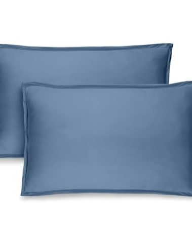 Bare Home King Pillow Sham Covers - Set of 2 - Premium 1800 Ultra-Soft Microfiber - Double Brushed - Stain & Fade Resistant - Bed Pillow Shams - Pillows Not Included (Set of 2, Coronet Blue)