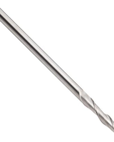 YG-1 - 54573 E5026 Carbide Square Nose End Mill, Extra Long Reach, Uncoated (Bright) Finish, Non-Center Cutting, 30 Deg Helix, 2 Flutes, 4" Overall Length, 0.25" Cutting Diameter, 0.25" Shank Diameter